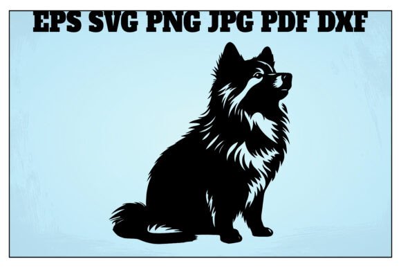 Black Keeshond Dog, Puppy
