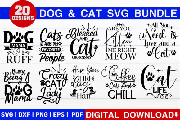 Dog Cat SVG Bundle