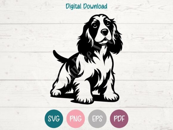 English Cocker Spaniel Dog SVG PNG EPS Review