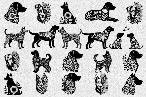 Floral Dog Svg Bundle Review for Embroidery Projects