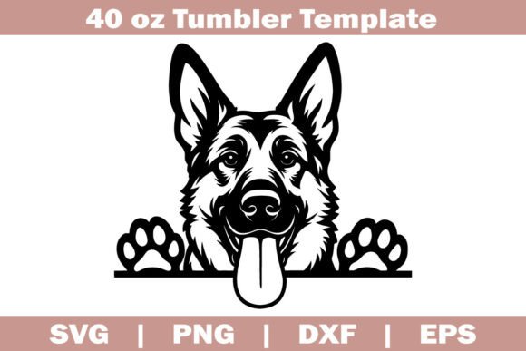 German Shepherd Peeking Dog SVG Review