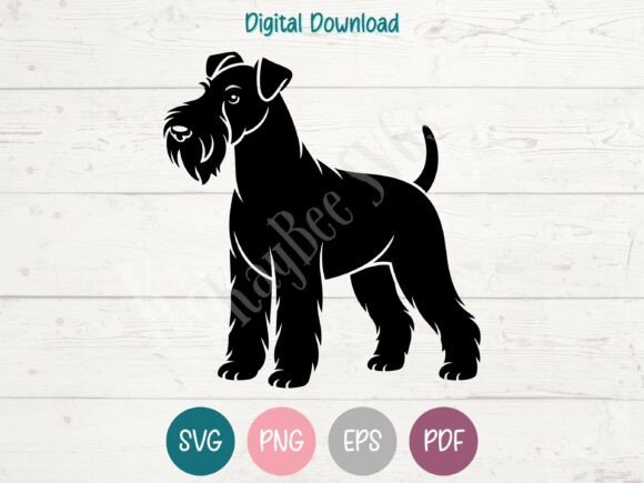 Kerry Blue Terrier Dog SVG PNG EPS PDF