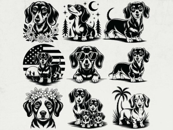 Longhaired Dachshund Dog SVG Review for Embroidery Projects