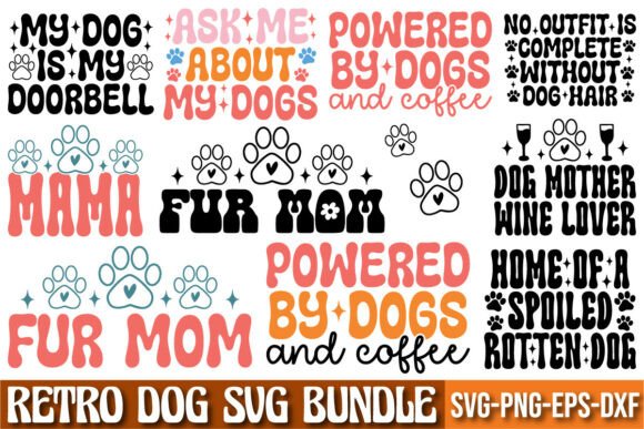 Retro Dog SVG Bundle for Embroidery Projects