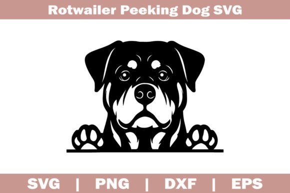 Rotwailer Peeking Dog SVG Review