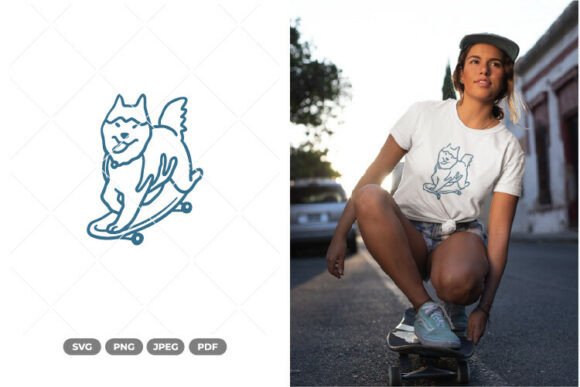 Skateboard Dog SVG Clipart Review