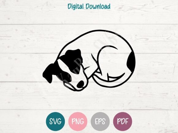 Sleeping Jack Russell Dog SVG PNG EPS Review