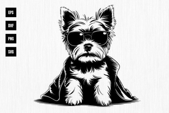 Yorkshire Terrier Dog SVG for Embroidery Projects
